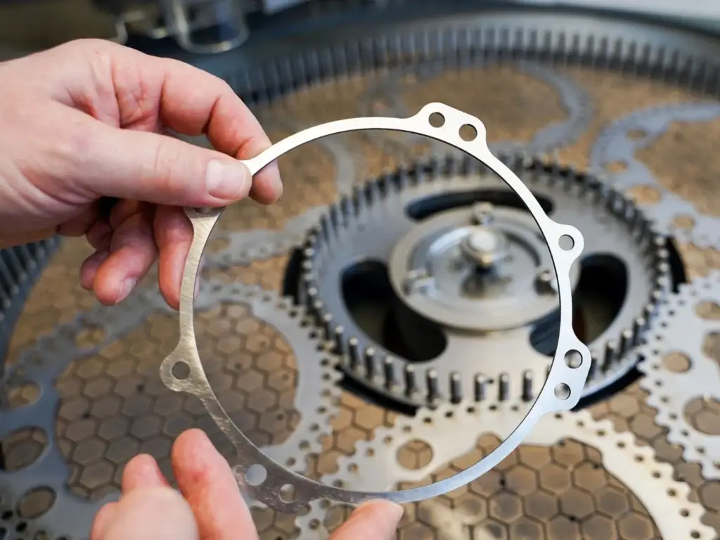 machine part in hand - shim solution