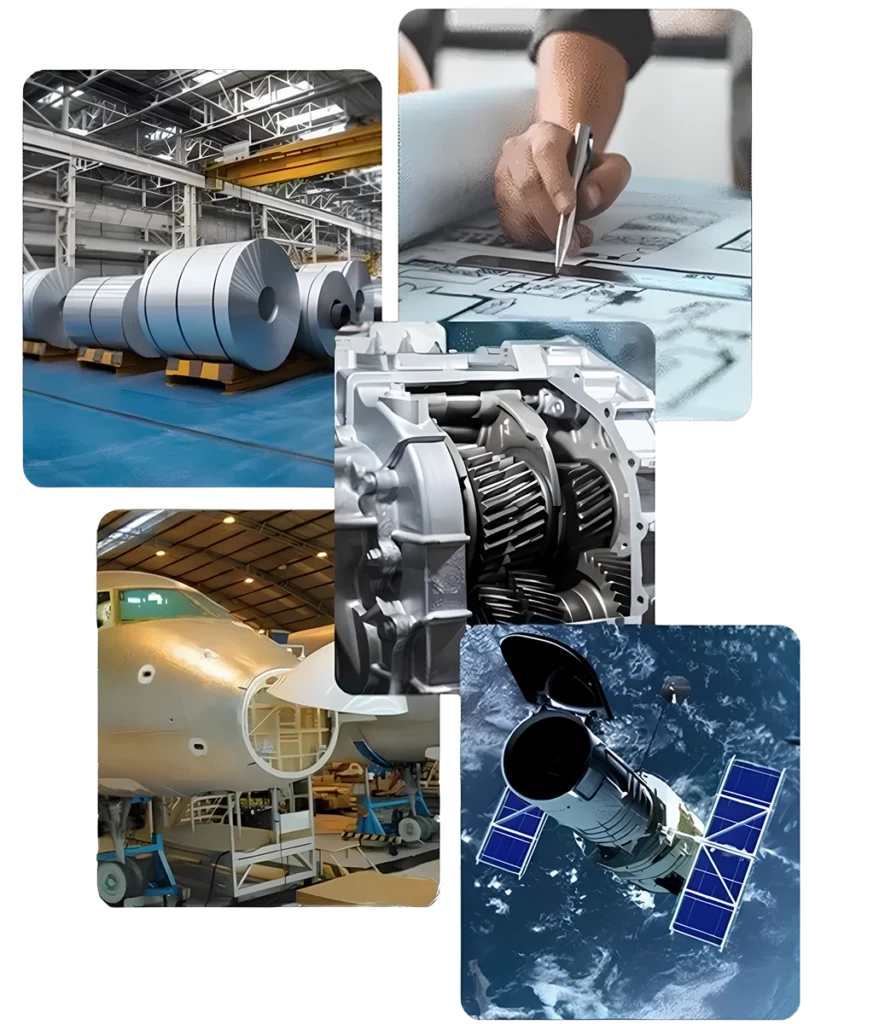 precision shims in different industries - Steel Rolling, Aerospace Structures, Transmission system, Space Technology etc