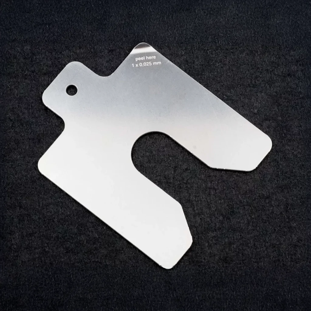 M-Tech®L HP1 - High Precision laminated shims. Stainless steel AISI 304.